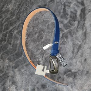 Nike Golf Belt Swoosh Metal Grip Tech NWT Size 32 Blue